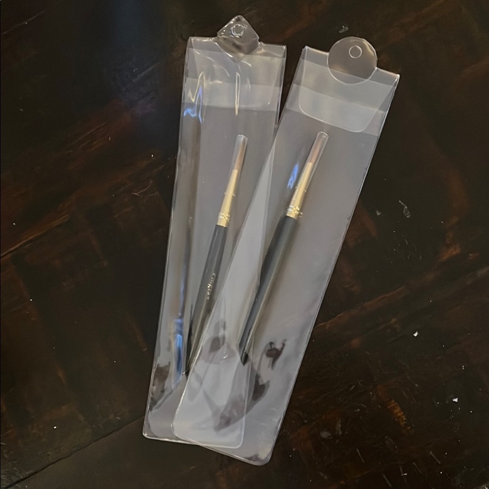Professional Acrylic Nail Brush 2 pc, Black and gold